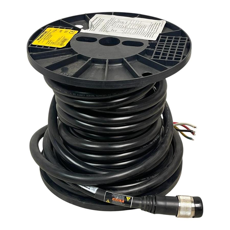 Turck Powerfast GSDM 40-15M Power Cordset 1 3/8" D-Size 4-Pin 15m