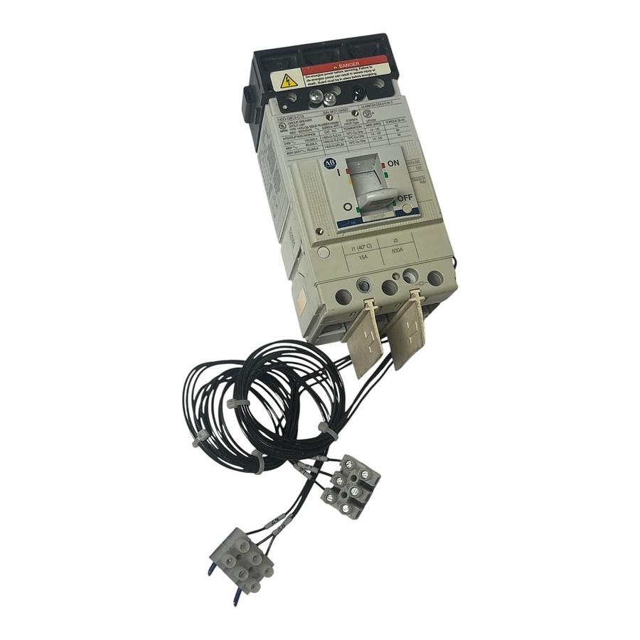 Used Allen-Bradley 140G-G6C3-C15 Molded Case Circuit Breaker 15A 3-Pole 600V