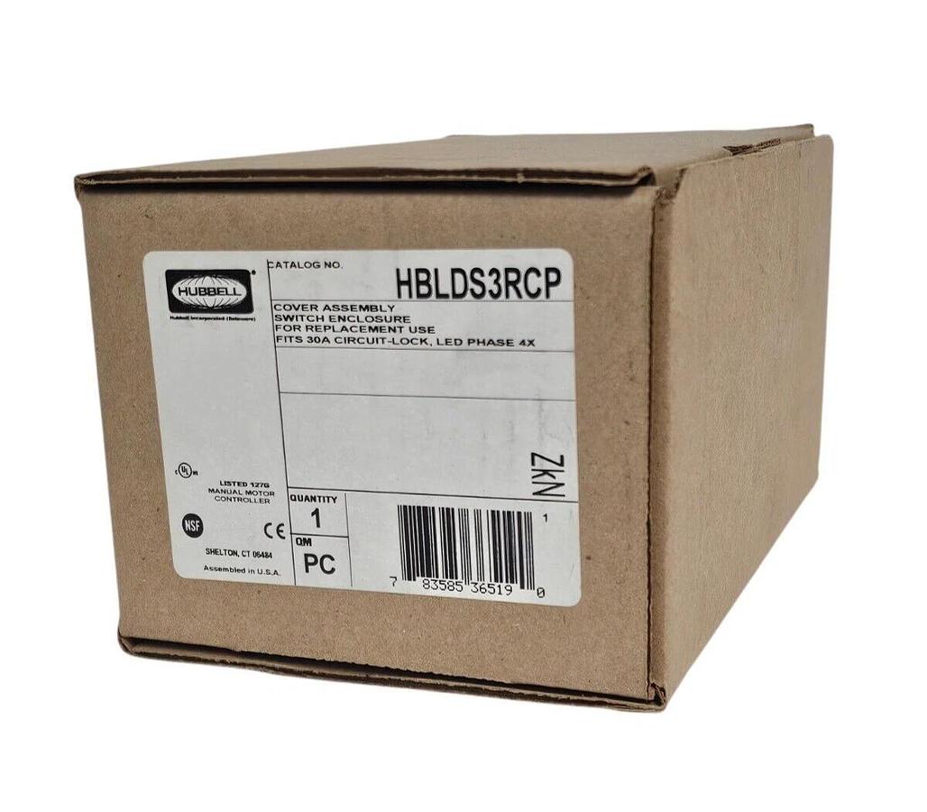 Used NIB HUBBELL HBLDS3RCP COVER ASSEMBLY 30 AMP 600 VAC