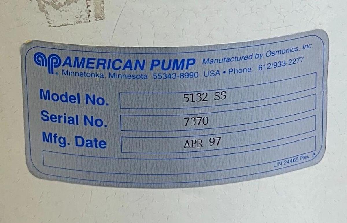 Used AMERICAN PUMP OSMONICS 5132-SS / 5132SS SURGE SUPPRESSOR USNP