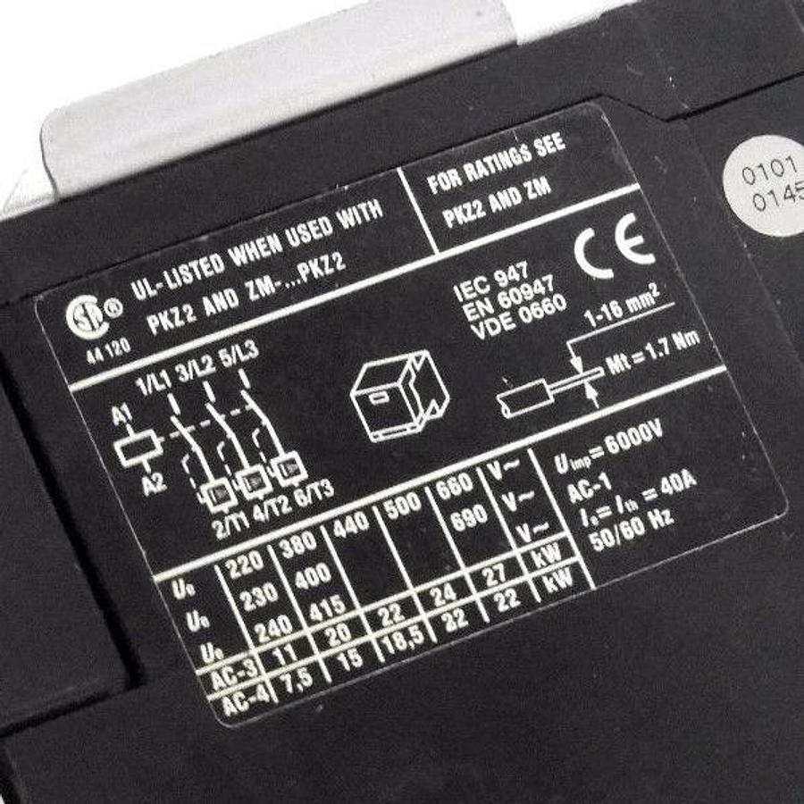 Used MOELLER PKZ2-SP BASE W/ ZM-S-SP MOTOR PROTECTOR S-SP-PKZ2 CONTROL