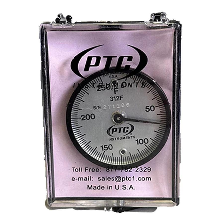 Used PTC INSTRUMENTS 312F MAGNETIC SURFACE THERMOMETER 0-250 DEG F