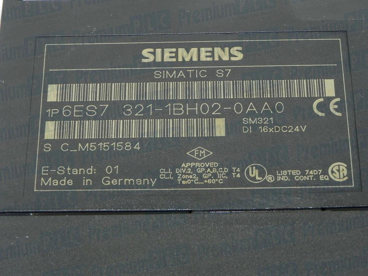 Used SIEMENS 6ES7-321-1BH02-0AA0 SIMATIC S7 MODULE INPUT 16DI 24VDC 20PIN