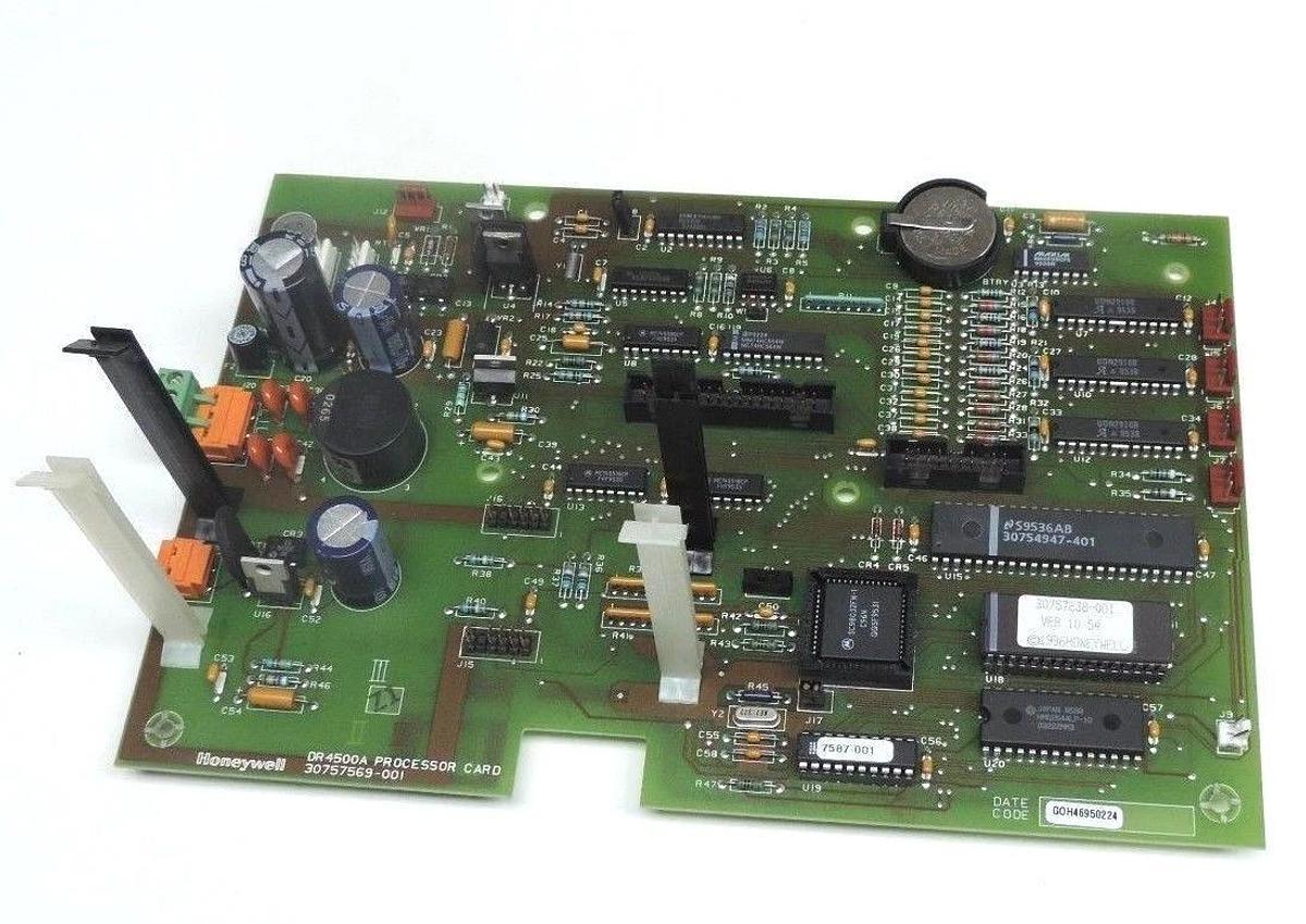 Used HONEYWELL 30757569-001, DR4500A PROCESSOR CARD, 30757238-001 VER. 10 54
