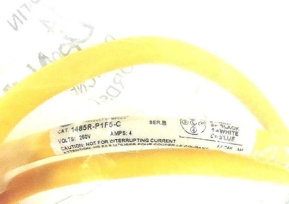 Used NIB ALLEN BRADLEY 1485R-P1F5-C SER. B DEVICENET CORDSET 5PIN MICRO, MALE 1METER
