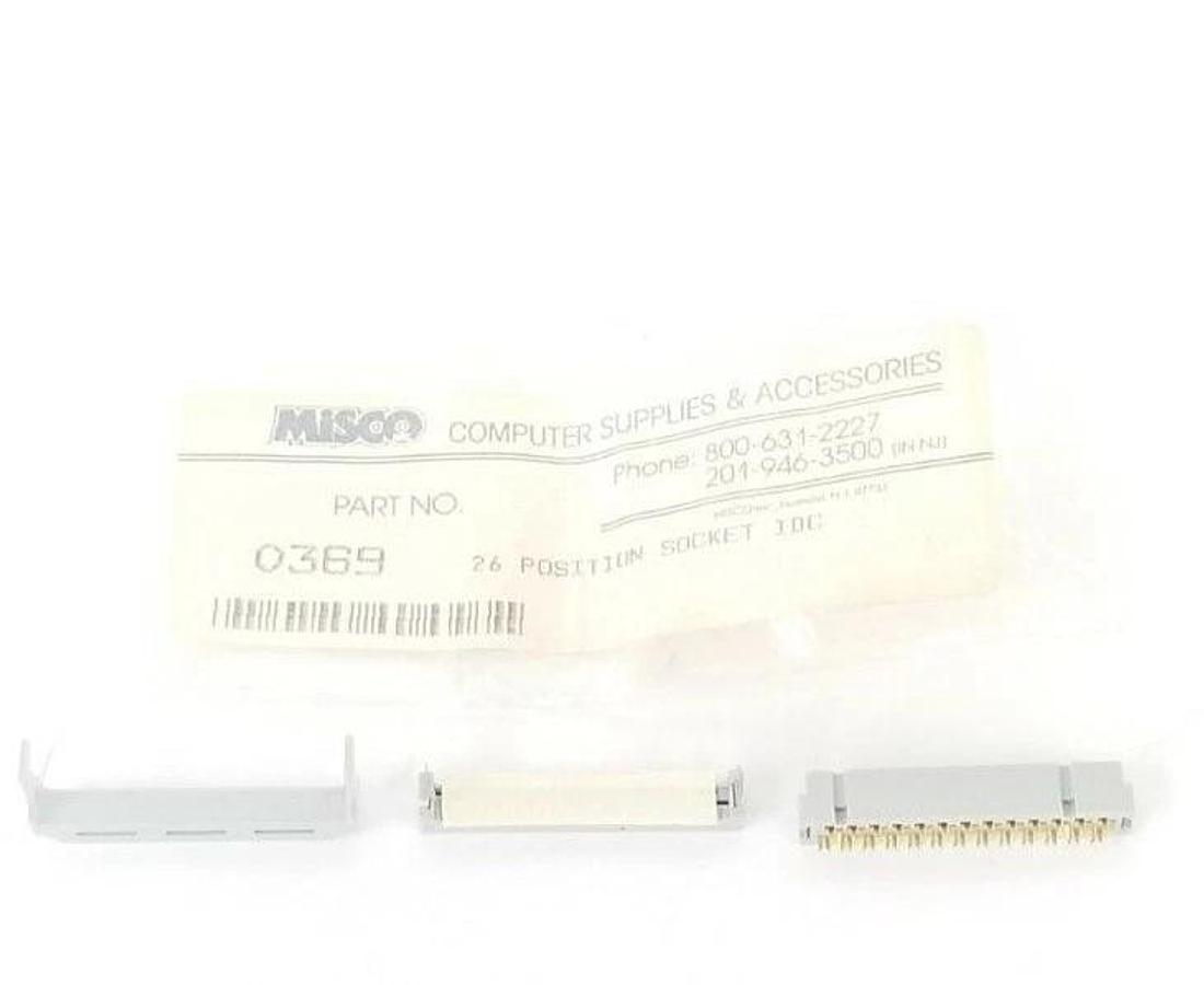 Used NEW 3M MISCO 0369 WIRE-BOARD CONNECTOR 26-POSITION SOCKET IDC