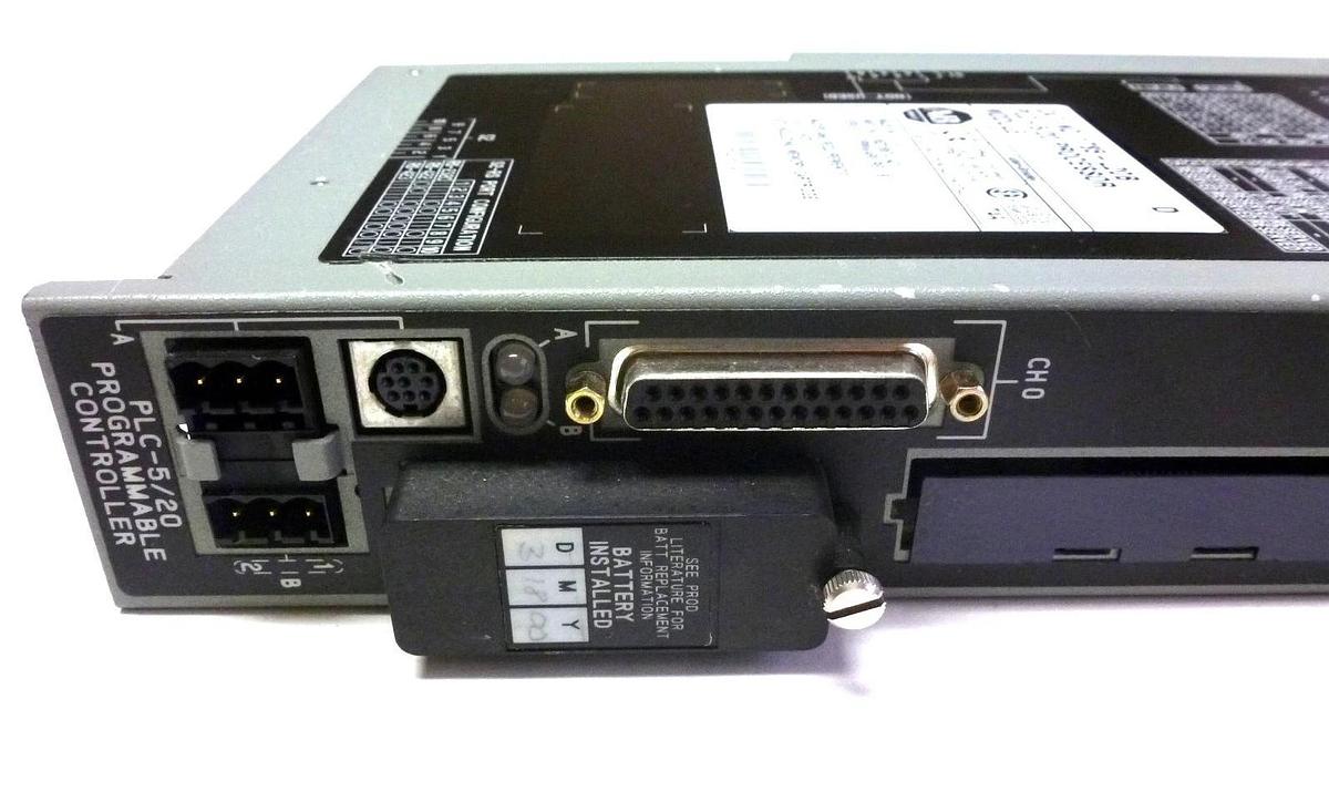 Used ALLEN BRADLEY 1785-L20B SER D PLC-5/20 PROCESSOR MODULE FIRMWARE REV. B 1785L20B