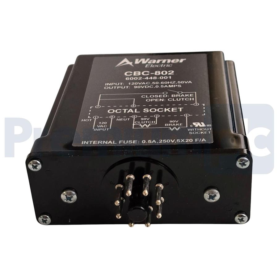 Used Warner Electric 6002-448-001 | CBC-802 Brake Power Supply 120VAC/90VDC NSNP