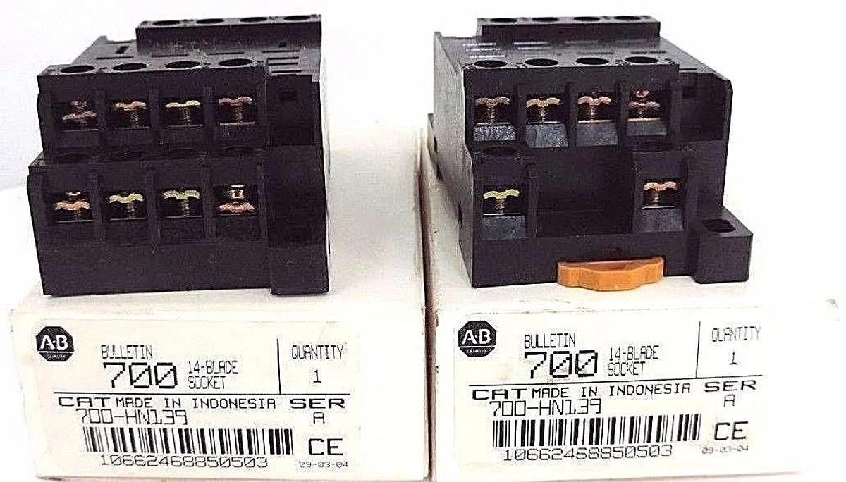 Used LOT OF 2 NIB ALLEN BRADLEY 700-HN139 14-BLADE SOCKETS 700HN139, SER. A