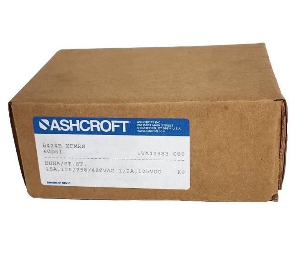 Used NIB ASHCROFT B424BXFMRN PRESSURE SWITCH RANGE: 60PSI