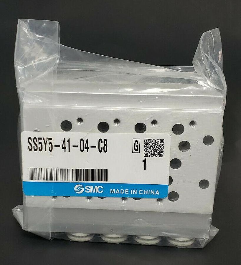 NEW SMC SS5Y-41-04-C8 BAR STOCK MANIFOLD SS5Y4104C8