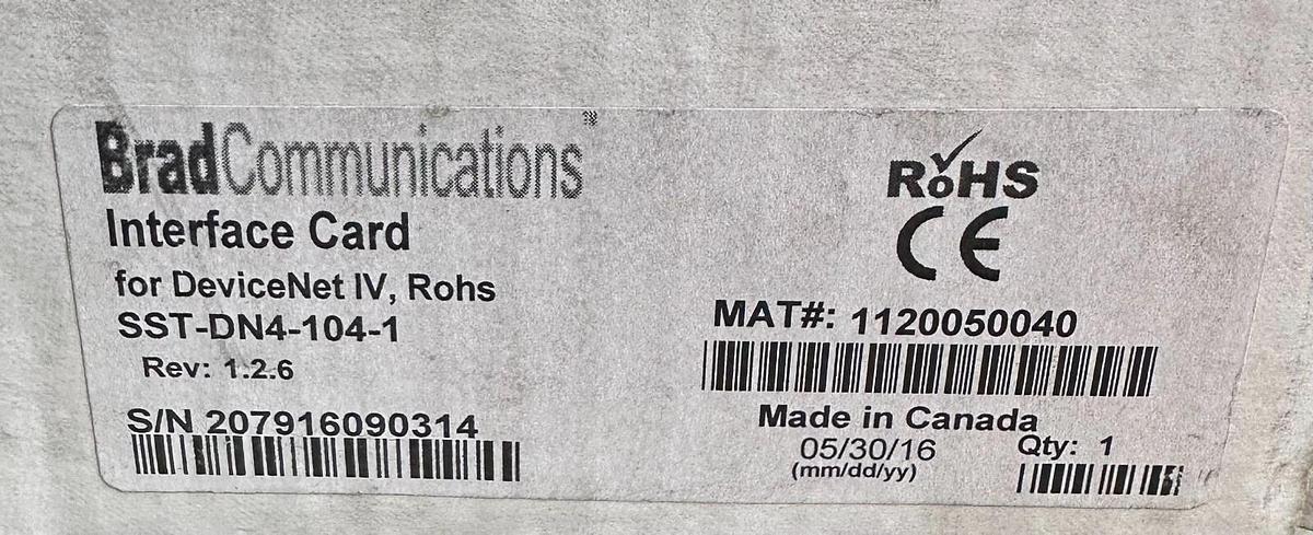 Used NEW SEALED MOLEX BradCommunications SST-DN4-104-1 / SSTDN41041 DeviceNet CARD