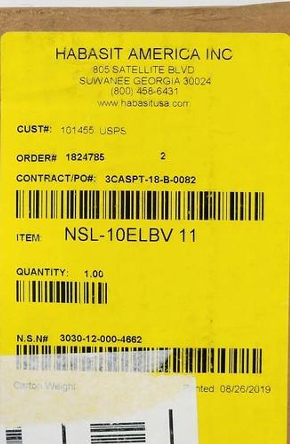 NIB HABASIT AMERICA INC. NSL-10ELBV11 CONVEYOR BELT EXTENTION