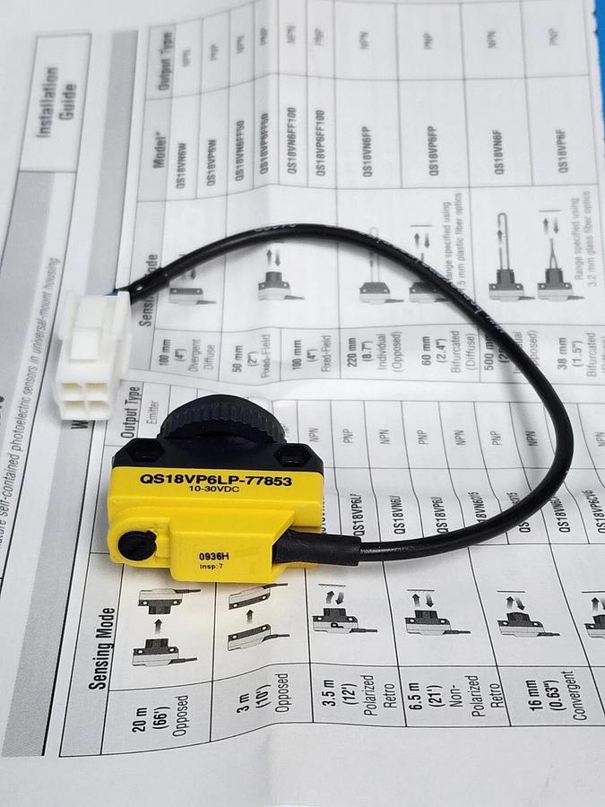 Used NIB BANNER QS18VP6LP-77853 PHOTOELECTRIC SENSOR 77853, 10-30VDC