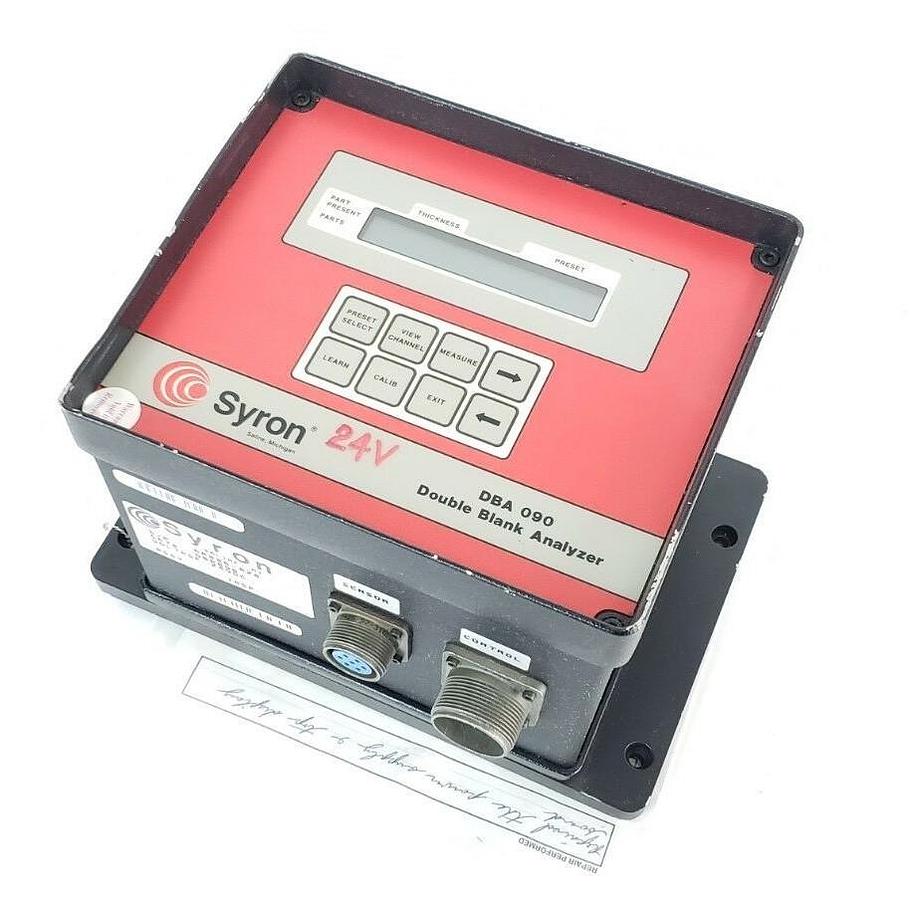 Used SYRON DBA 090 DOUBLE BLANK ANALYZER DBA090, 24VDC (REPAIRED)