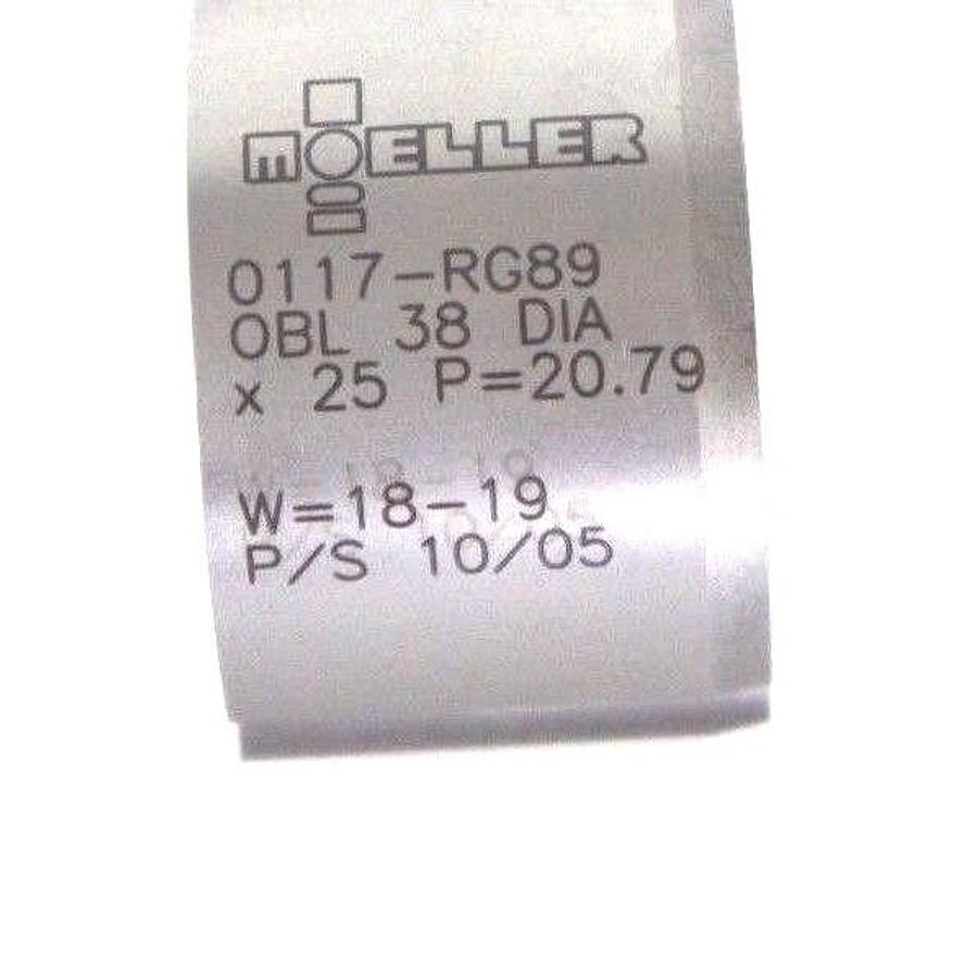 Used LOT OF 2 NEW MOELLER 0117-RG89 PUNCHES OBL 38 DIA X 25 P=20.79 W=18-19 P/S 10/05