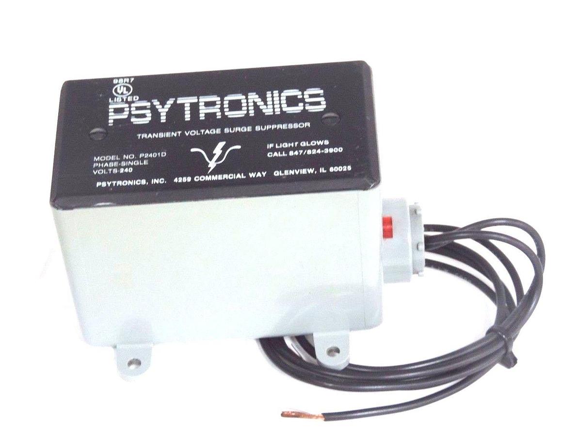 Used NEW PSYTRONICS P2401D TRANSIENT VOLTAGE SURGE SUPPRESSOR 240V