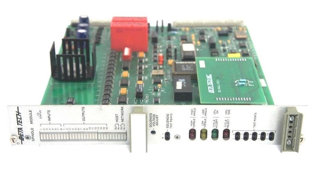 Used BETA TECH BC-FSC-071-003 SPINDLE CARD MODULE W/ BC-NULL-011-001 PC BOARD