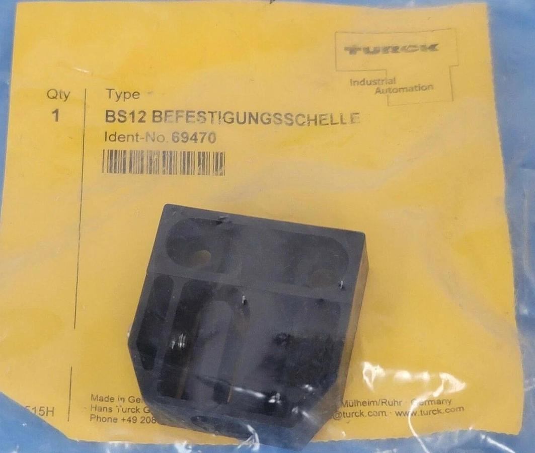 Used NEW TURCK BS12 BEFESTIGUNGSSCHELLE IDENT. NO. 69470