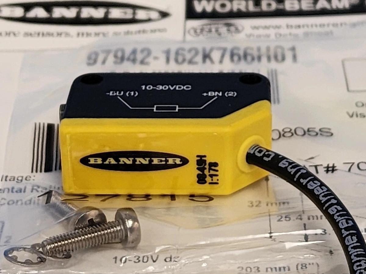 Used NEW BANNER 97942-162K766H01 PHOTOELECTRIC SENSOR 78017, Q20E-78017