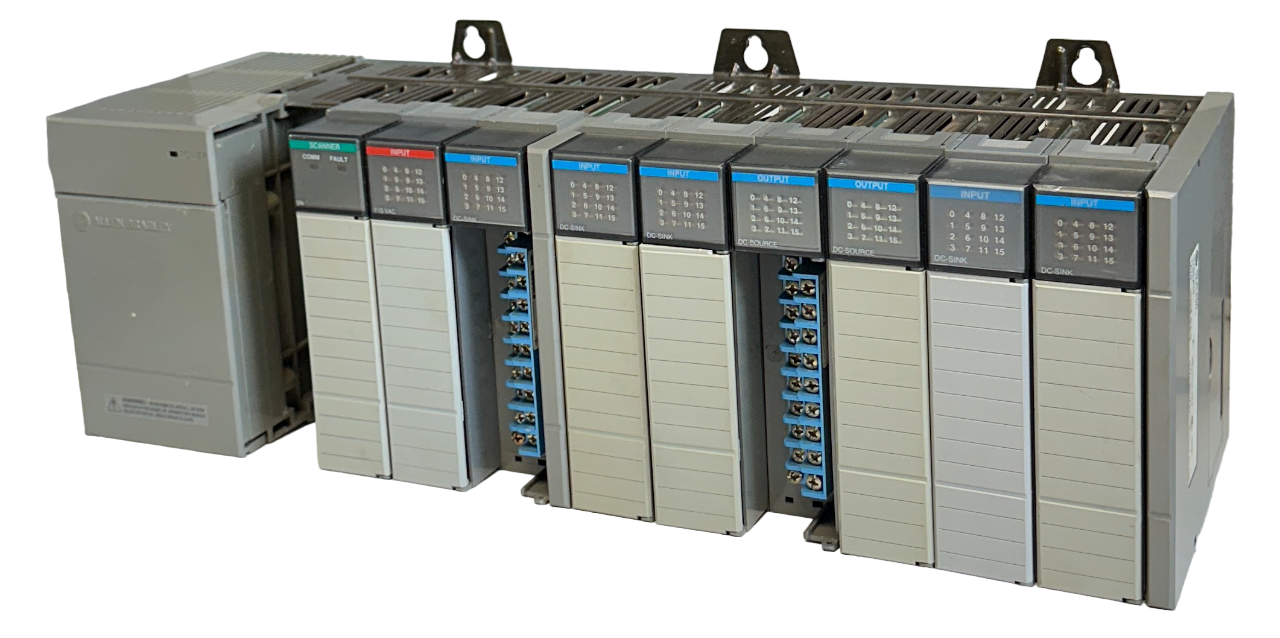 Used ALLEN BRADLEY 1746-A10 /A SLC 500 10-SLOT CHASSIS 1746-P2 /C POWER SUPPLY & MORE