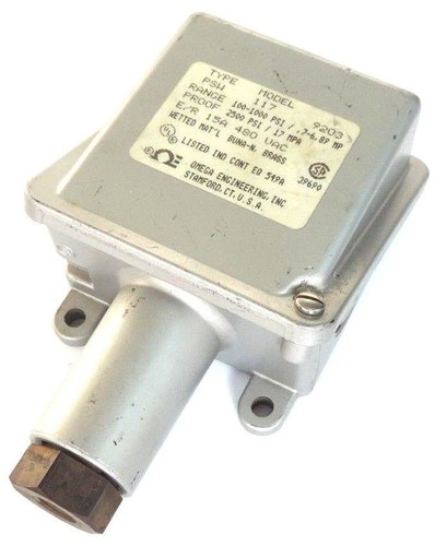 Used OMEGA PSW-117-9203 PRESSURE SWITCH TYPE PSW MODEL 117