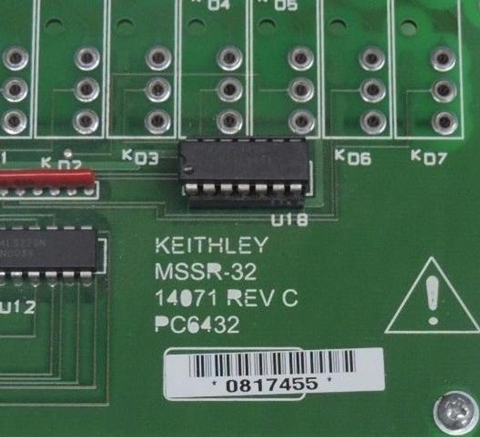 Used KEITHLEY MSSR-32 RELAY BOARD 32 CHANNEL 14071 REV C PC6432 MSSR32
