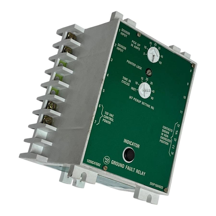 Refurbished Westinghouse 1293C47G02 Ground Fault Relay 120VAC Professionally Repaired