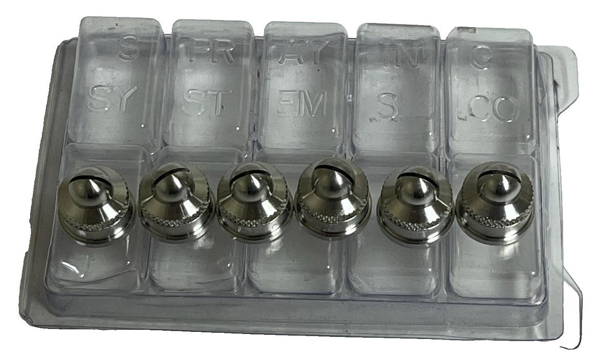 Used Lot of 6 Spraying Systems 125328-316SS | PA125328-316SS Air Cap 316SS, 1/4J NEW