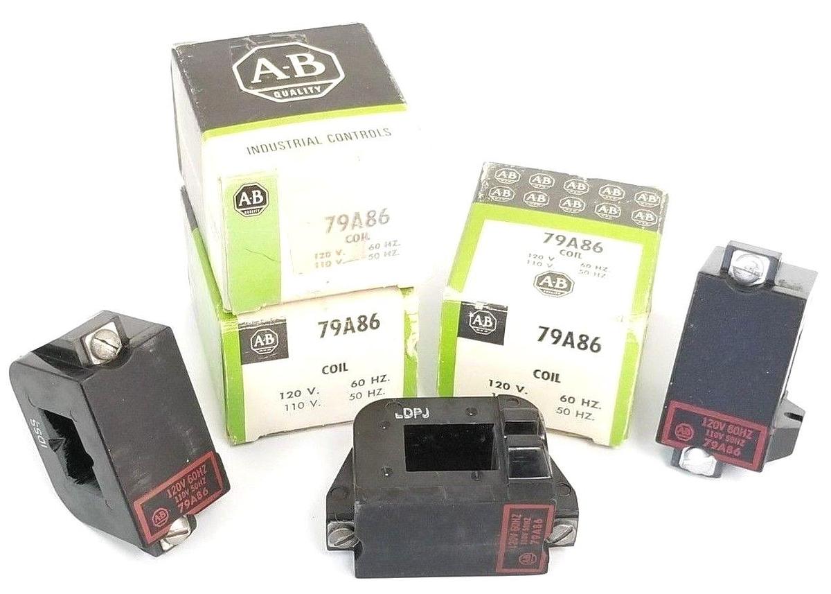 Used LOT OF 3 NIB ALLEN BRADLEY 79A86 CONTACTOR COILS 110V-50HZ 120V-60HZ