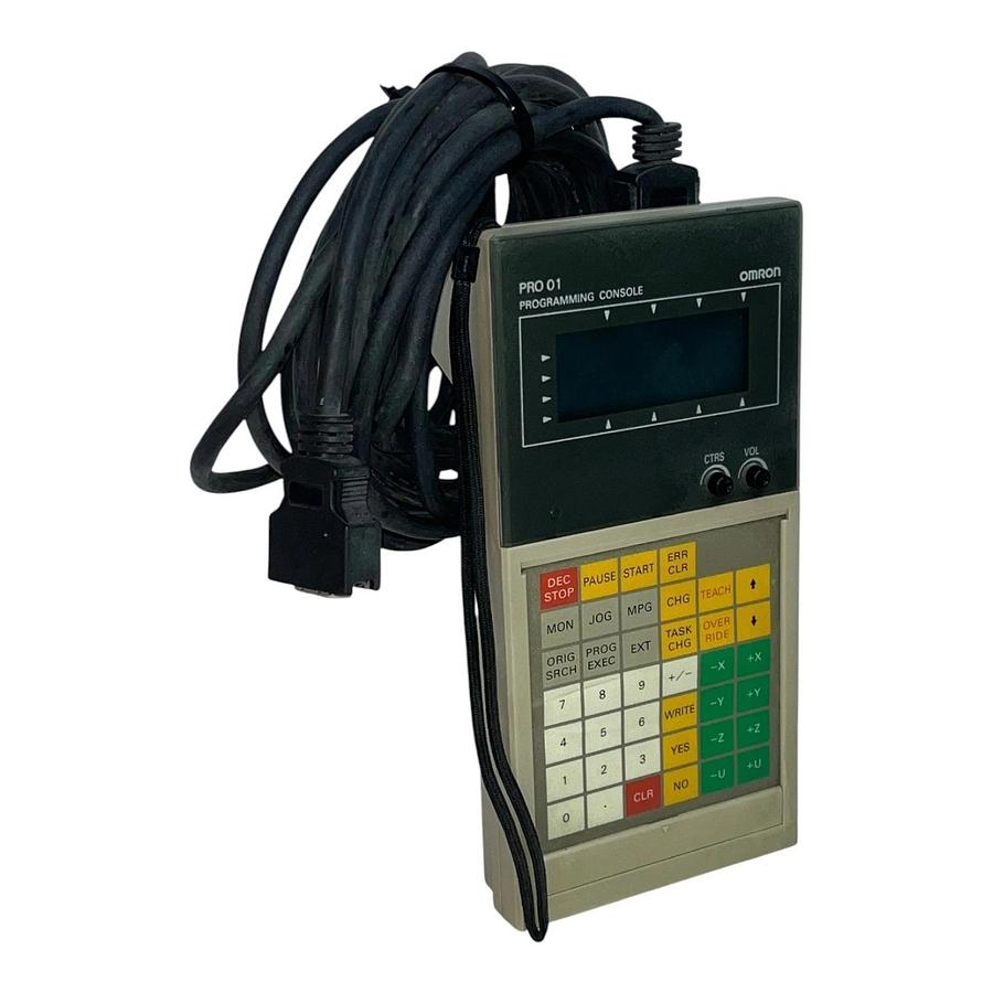 Used Omron CVM1-PRO01 Programming Console Unit w/ CV500-CN624 Programming Cable