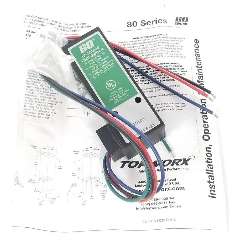 Used NIB TOPWORX 81-10118-A1 GO SWITCH 80 SERIES 8110118A1