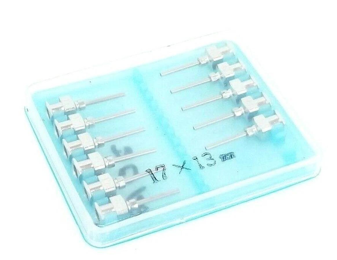 Used LOT OF 11 NEW GENERIC / UC 17x13MM DISPENSING NEEDLES 13MM TUBE LENGTH