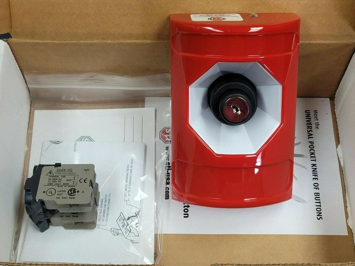 Used NIB STI SS-2003 STOPER STATION KEY-TO-ACTIVE SWITCH RED SS2003