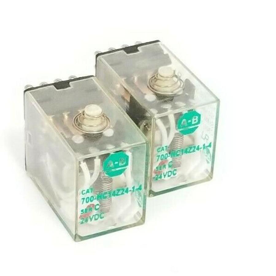 Used LOT OF 2 ALLEN BRADLEY 700-HC14Z24-1-4 RELAYS 700HC14Z2414 SER. C, 24VDC