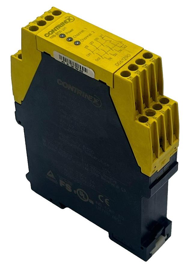 Used CONTRINEX YRB-0131-241 Safety Relay Module 24VDC Dual Channel 3 N.O.