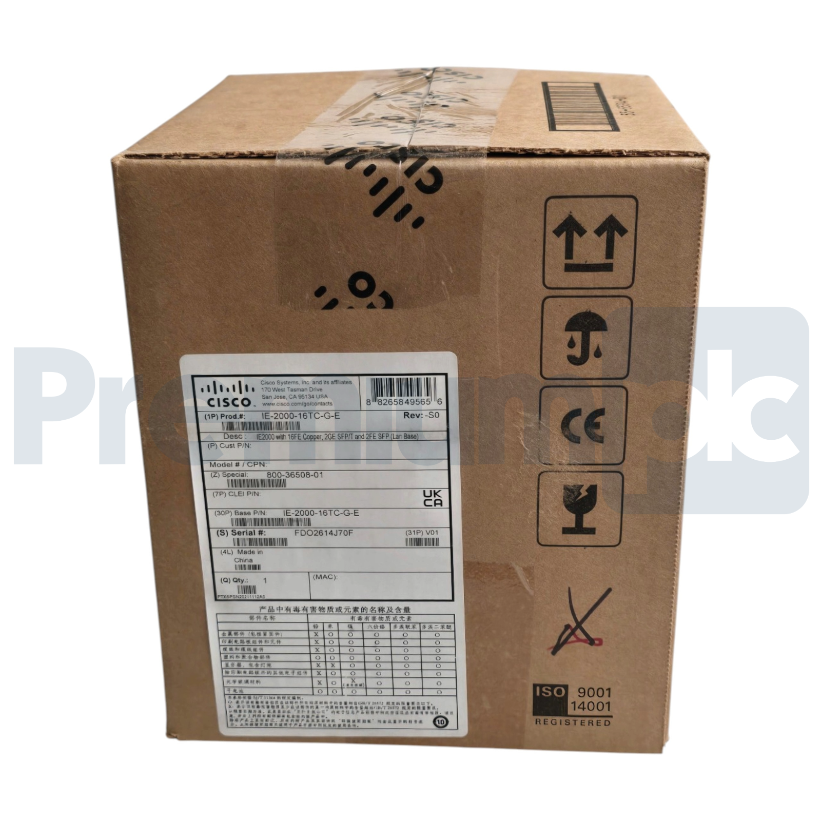 Used Cisco IE-2000-16TC-G-E IE-2000 Industrial Ethernet Switch 16-Port FE Copper NSFS