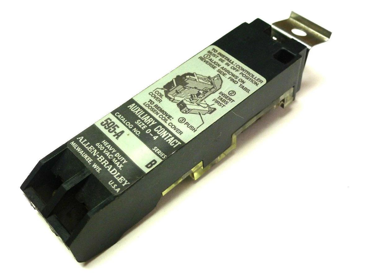 Used ALLEN-BRADLEY 595-A AUXILIARY CONTACT 595A SER.B