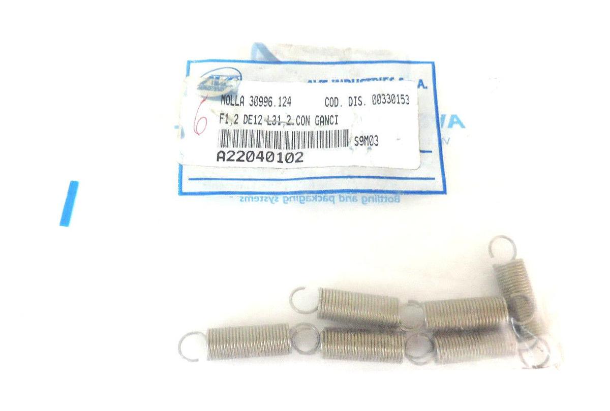 Used LOT OF 6 NEW MOLLA 30996.124 SPRINGS 00330153, F1,2 DE12 L31,2 CON GANCI