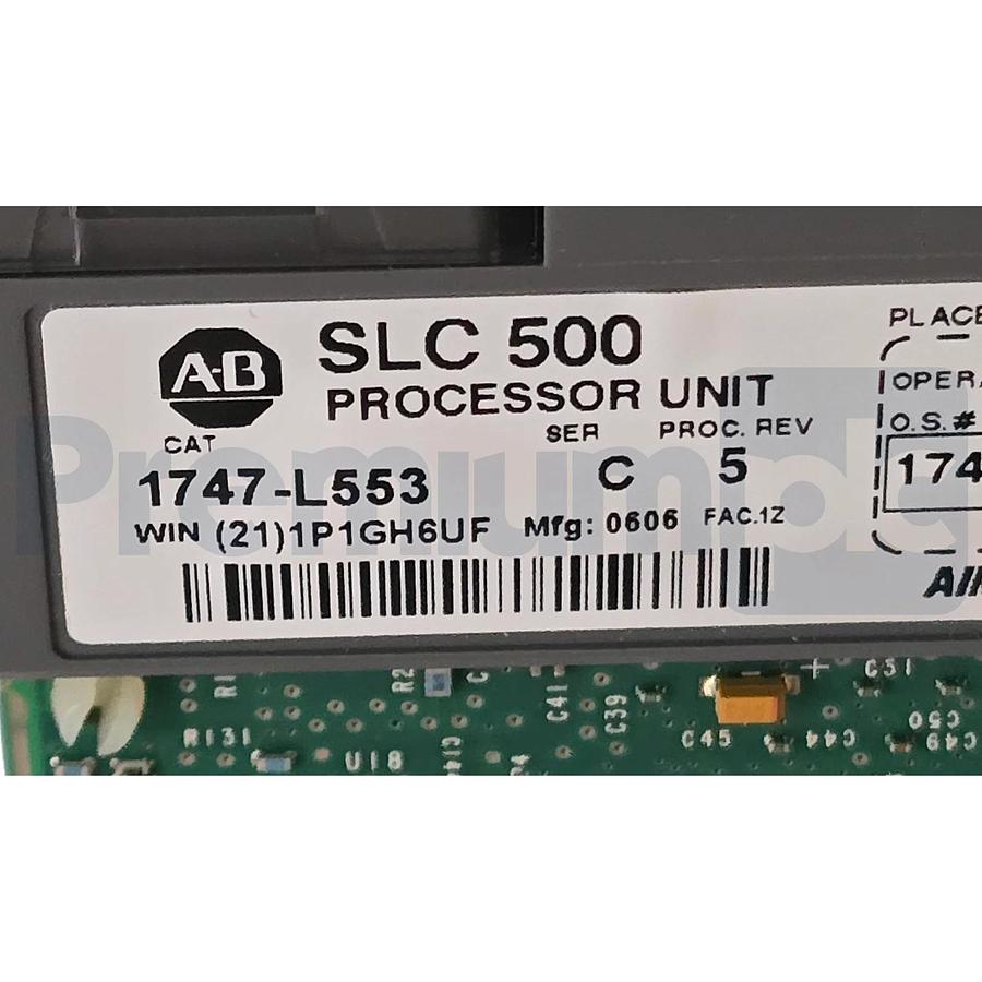 Used Allen-Bradley 1747-L553 /C SLC 5/05 CPU Processor Unit 64K EtherNet/IP FRN. 10