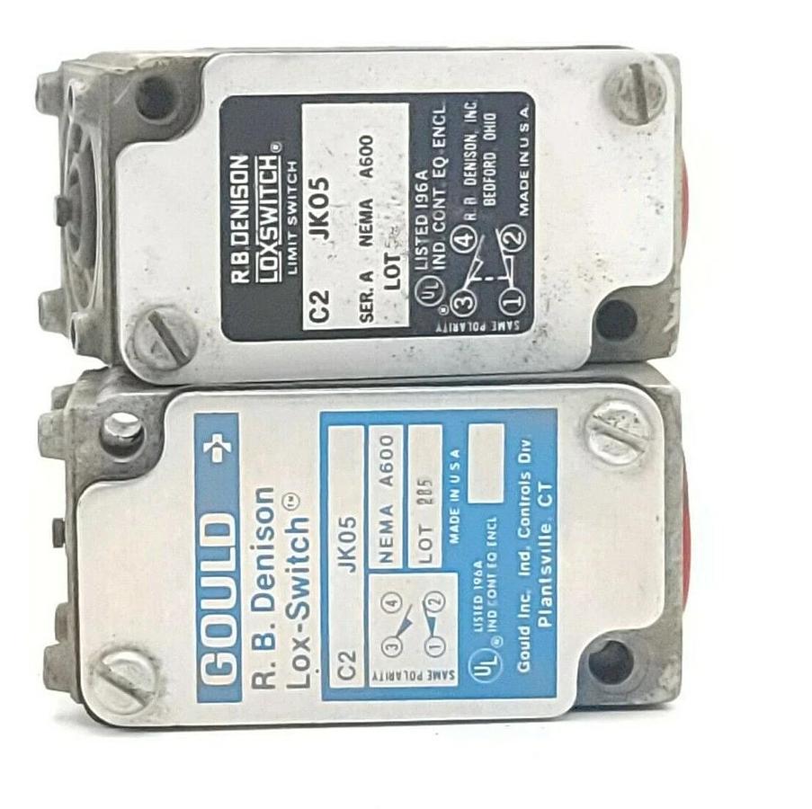 Used LOT OF 2 GOULD C2-JK05 R.B. DENISON LIMIT SWITCHES C2JK05