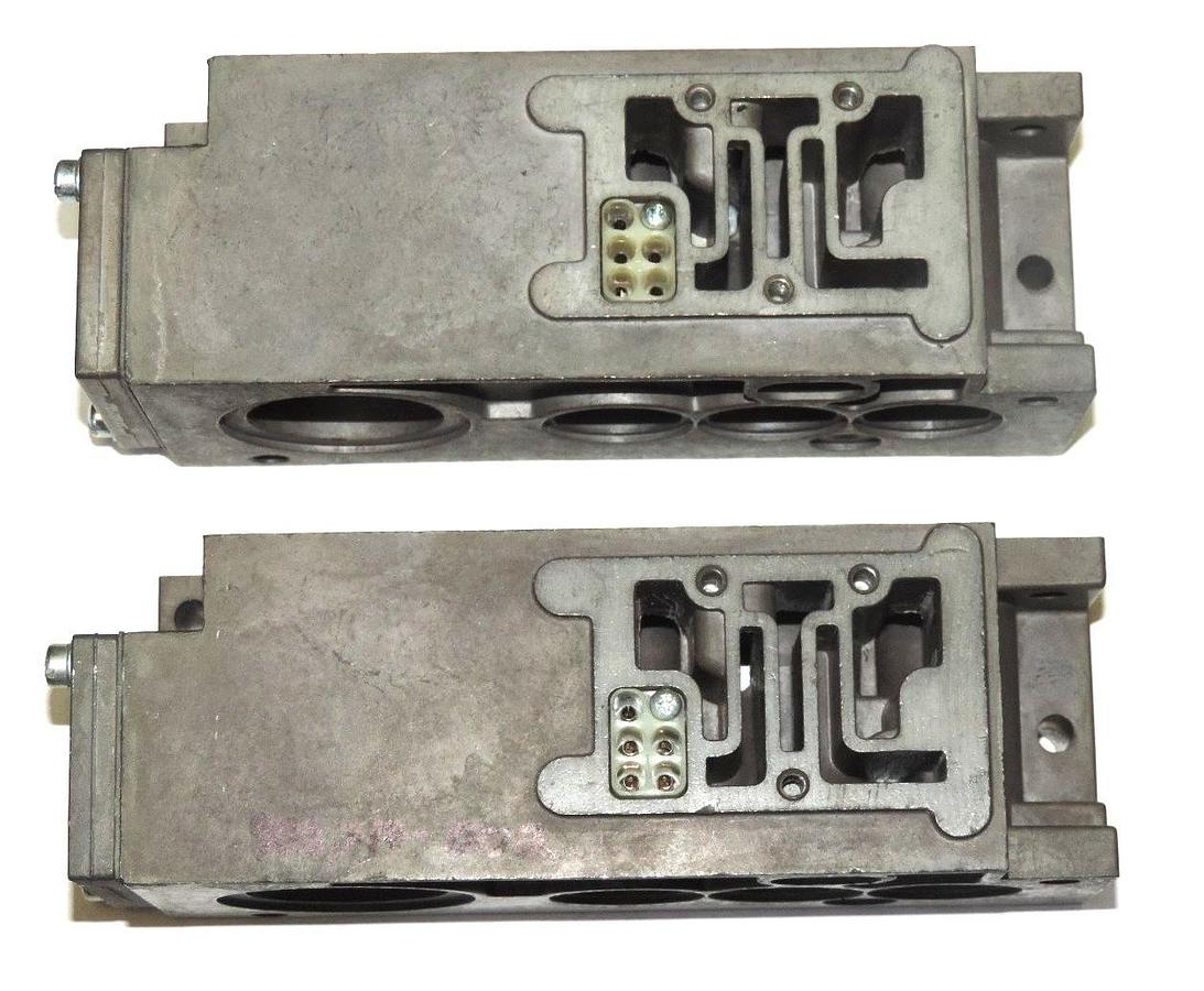 Used LOT OF 2 NUMATICS 229-632 VALVE BASE MANIFOLD BLOCKS 229632