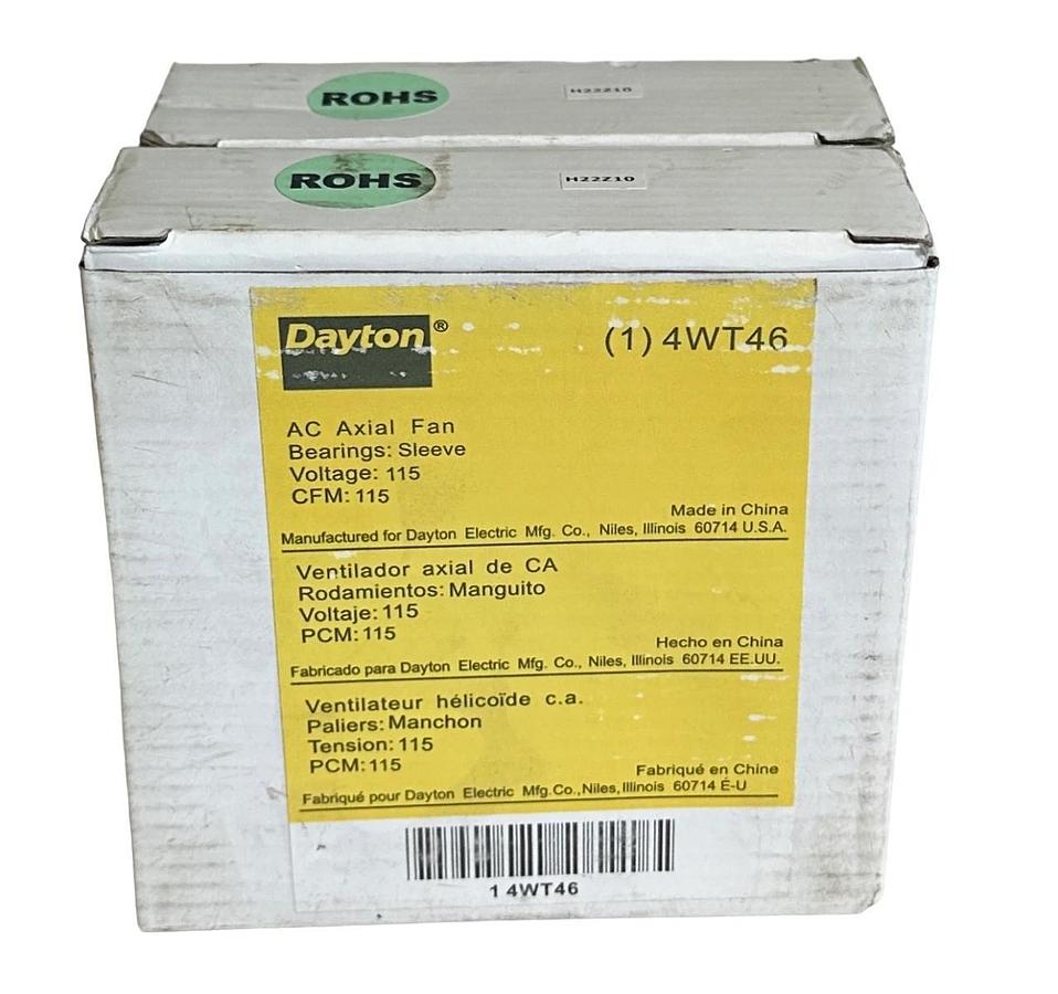 2 NEW DAYTON 4WT46 AC AXIAL FANS 115V SLEEVE BEARINGS 115CFM