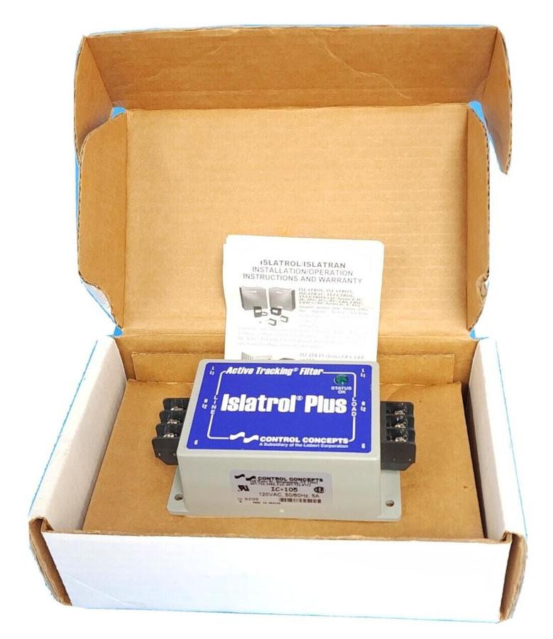 Used NIB CONTROL CONCEPTS IC+105 ISLATROL PLUS 120VAC, 50/60HZ, 5A