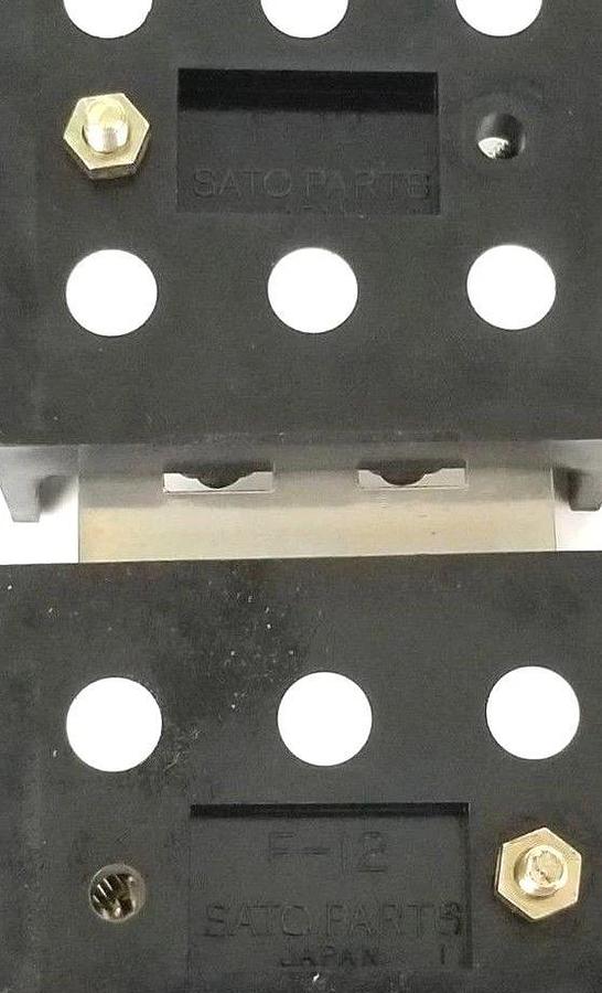 Used LOT OF 2 SATO PARTS F-12 FUSE HOLDERS 250V 20A F12