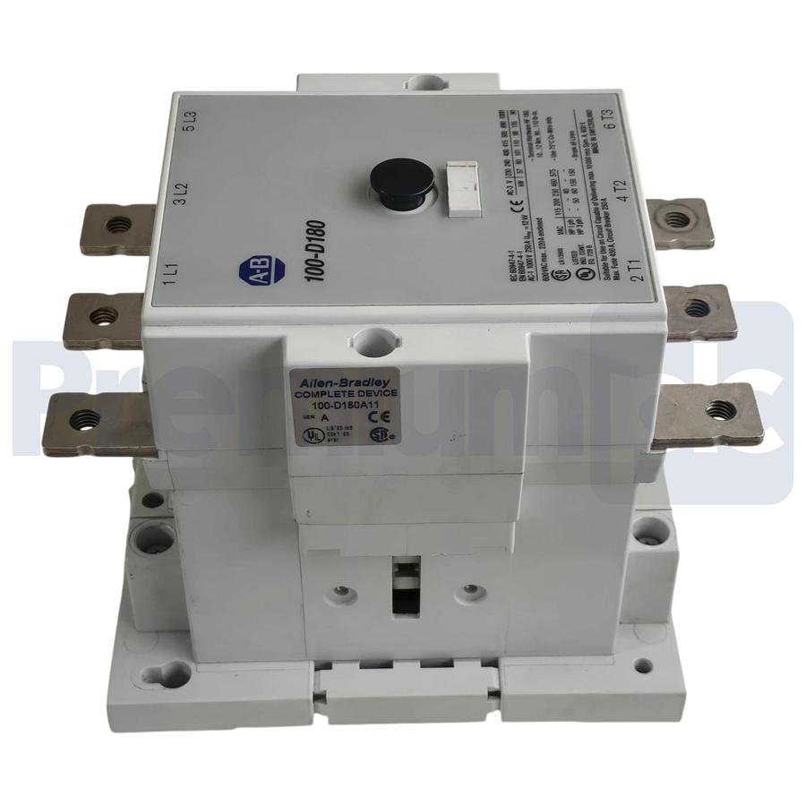 Used Allen Bradley 100-D180A11 /A 3-Pole IEC AC Contactor 180A, 220–240VAC coil USPI