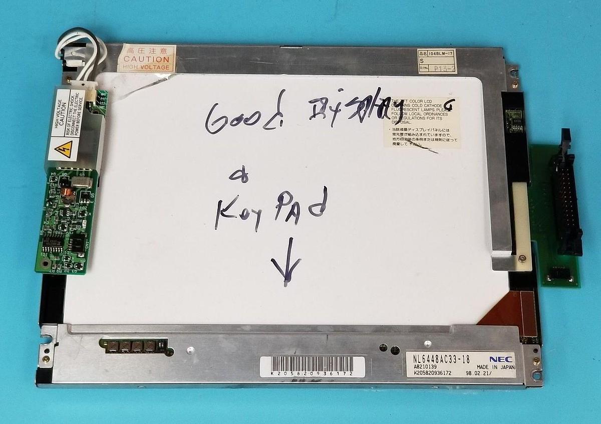 Used NEC / ISHIDA NL6448AC33-18 LCD DISPLAY 10.4 IN. W/ 104PWBJ1-C , 82039160 BOARDS