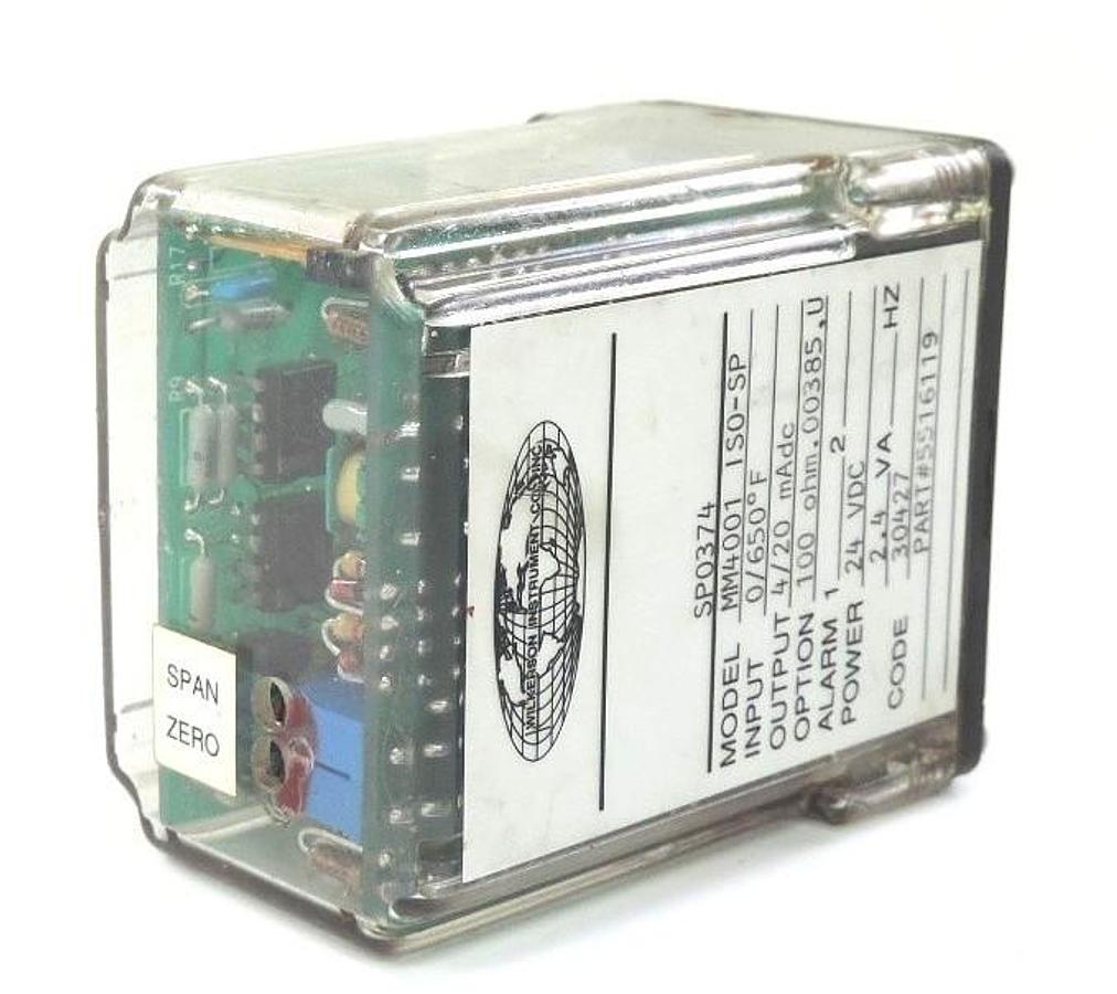 Used MIGHTY MODULE MM4001 ISO-SP TRANSMITTER 24VDC SP0374 INPUT: 0/650 DEG. F 5516119