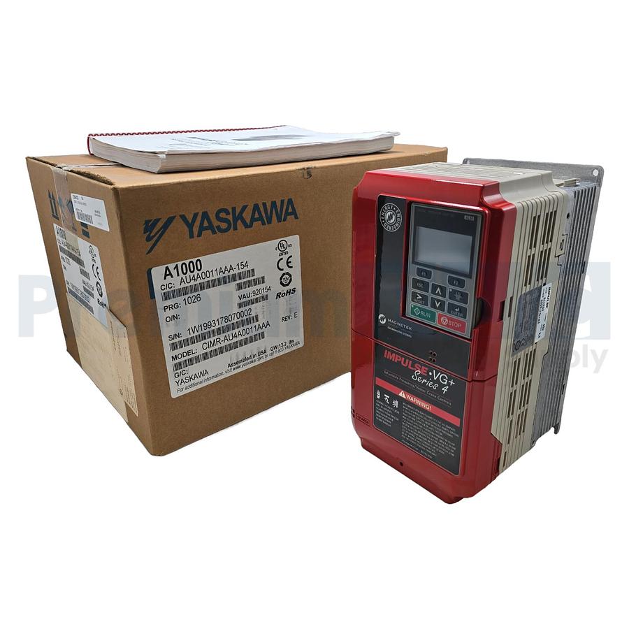 Used MAGNETEK YASKAWA 4009-VG+S4 IMPULSE VG+ SERIES 4 VFD 460V 5HP CIMR-AU4A0011AAA
