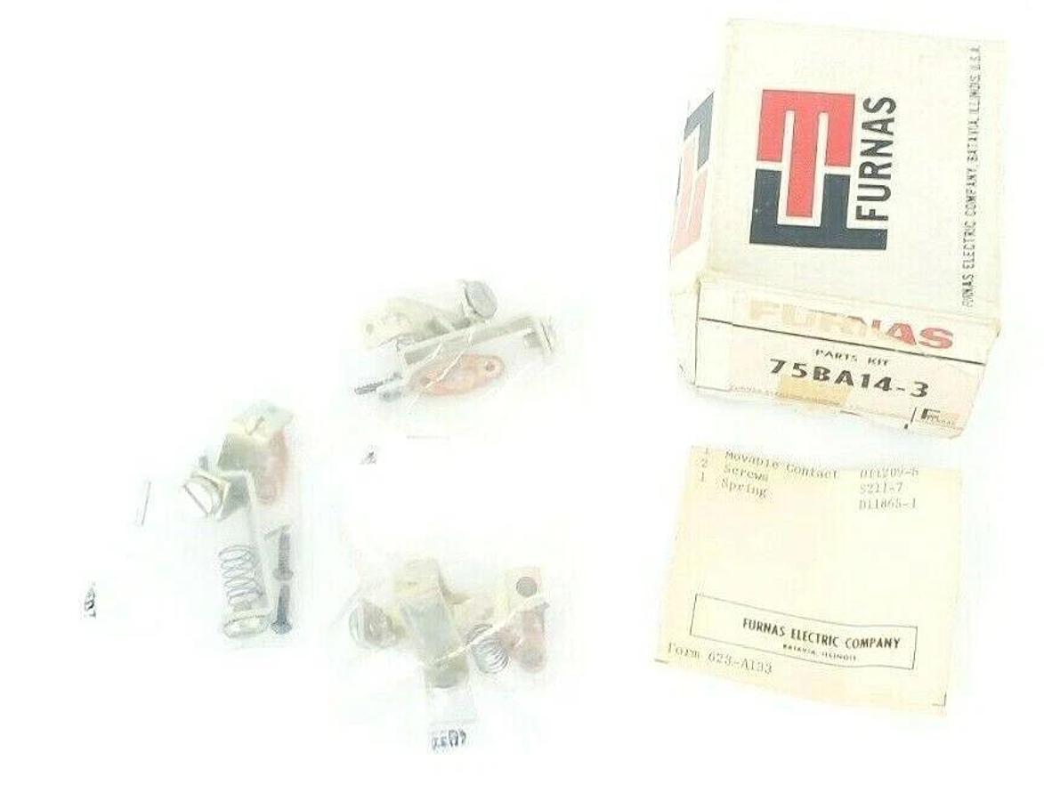 Used NIB FURNAS 75BA14-3 PARTS KIT CONTACTOR 3 POLE 75BA143